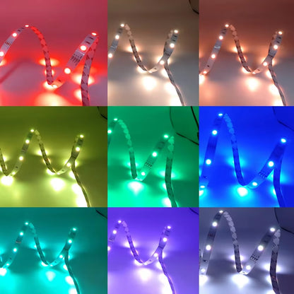 RGB LED Wall Strip Light Smart USB 5050 5V Bluetooth Music Sync Flexible Tape Diode Ribbon TV Backlight APP Control Room Decor